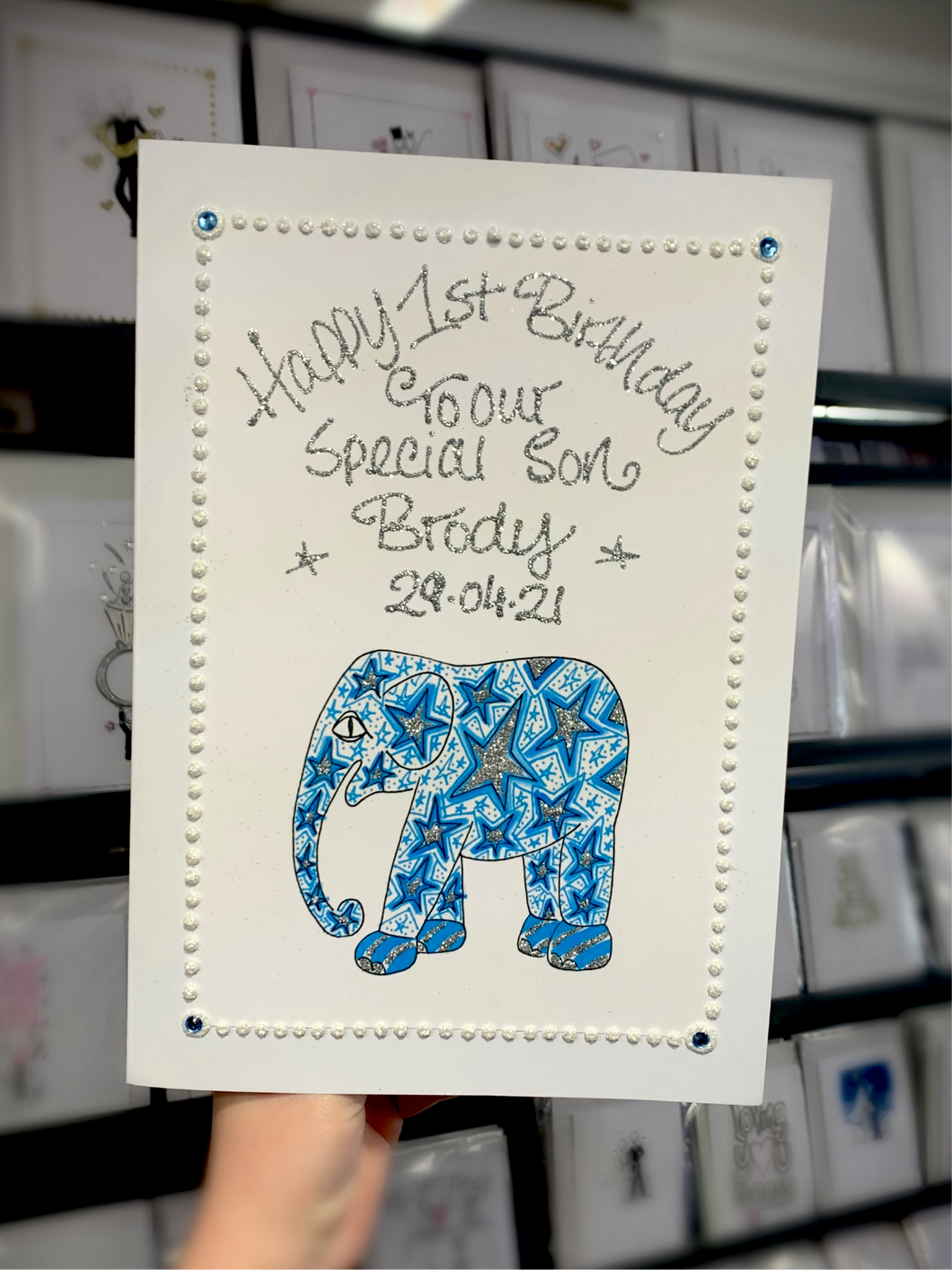 Large blue elephant