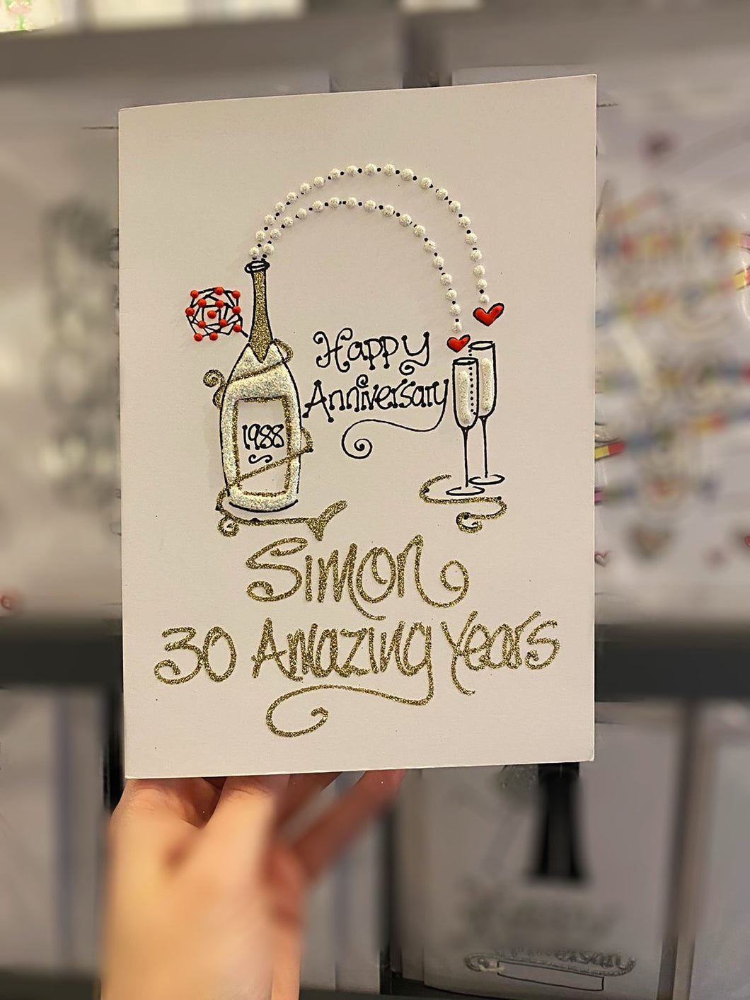 Medium Anniversary Bottle & Glasses